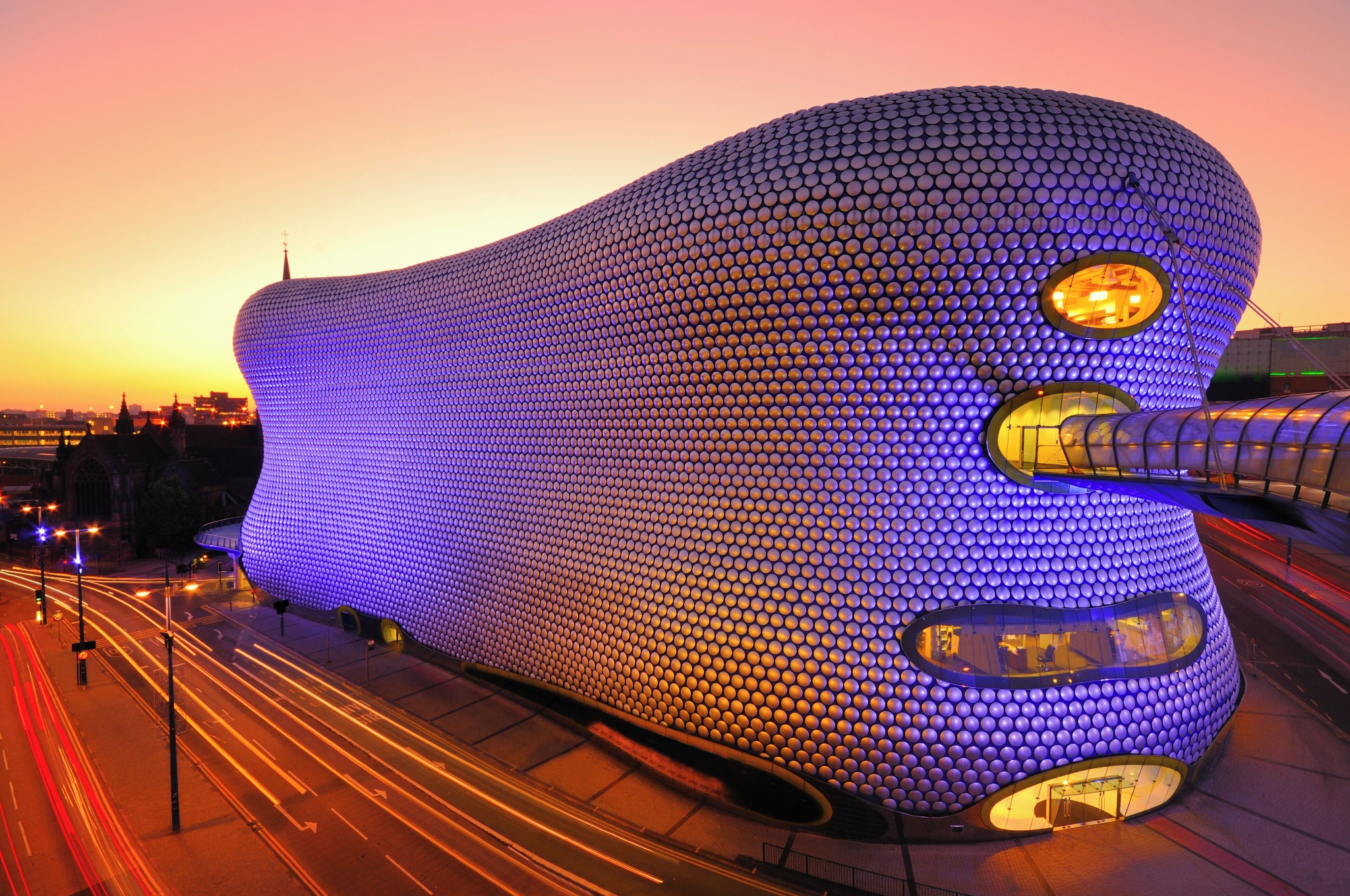 Birmingham Bullring at sunset